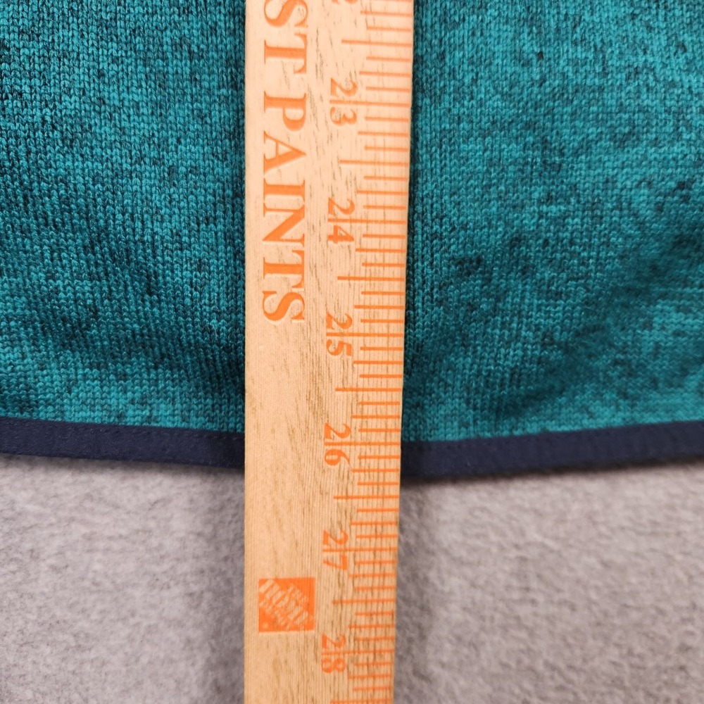 LL Bean Jacket Womens Medium Green Sweater Fleece Full Zip Sweatshirt Hiking - Picture 8 of 10